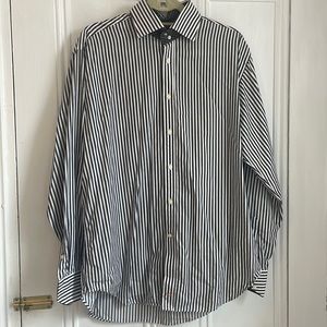 Thomas Dean Gray and White Button Down